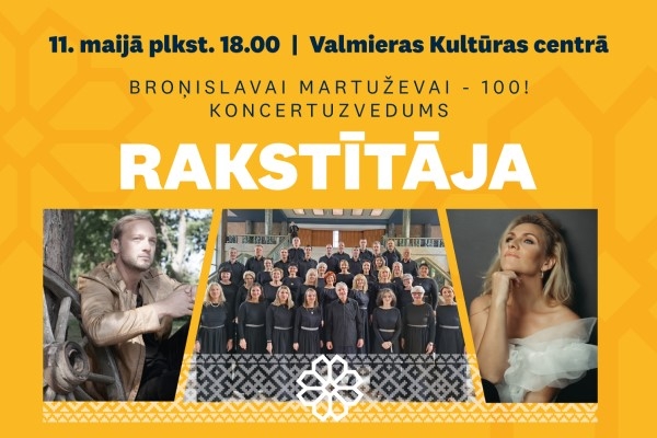 Ieva Kerēvica, Daumants Kalniņš un kori «Imera» un «Rītu puse» aicina uz koncertu «Rakstītāja»